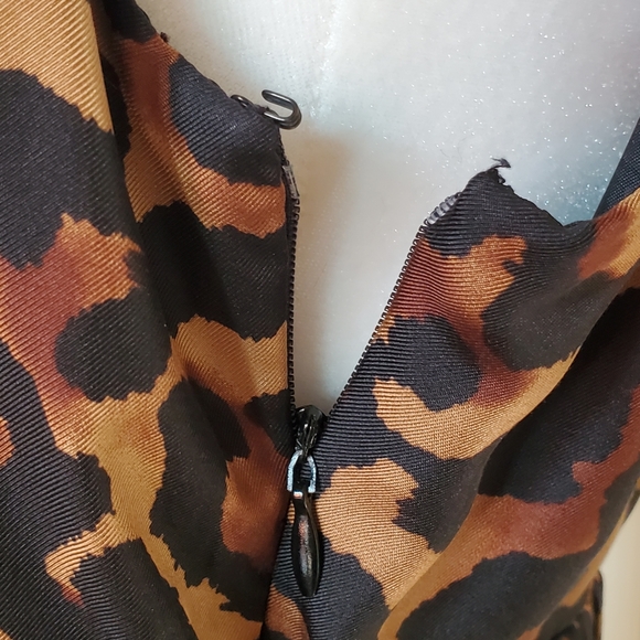 Alfani Silk Leopard Print Dress - Picture 5 of 8